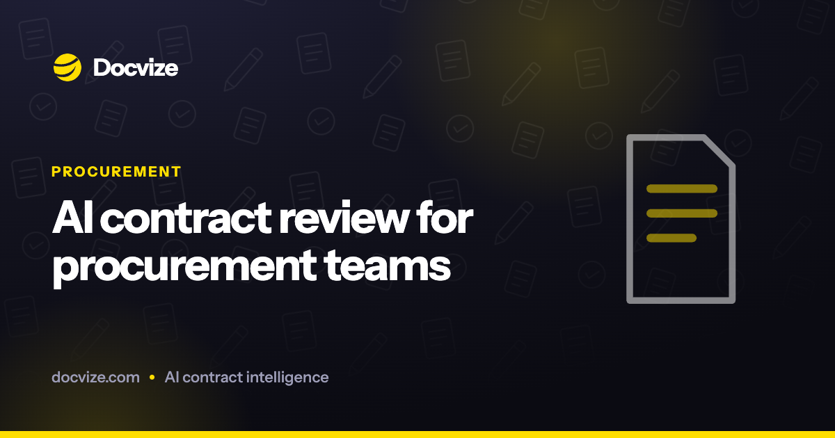 AI contract review for procurement teams