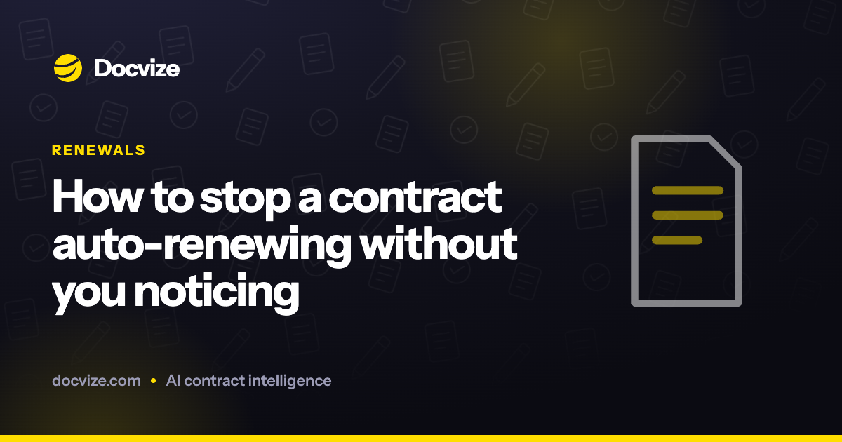 How to stop a contract auto-renewing without you noticing
