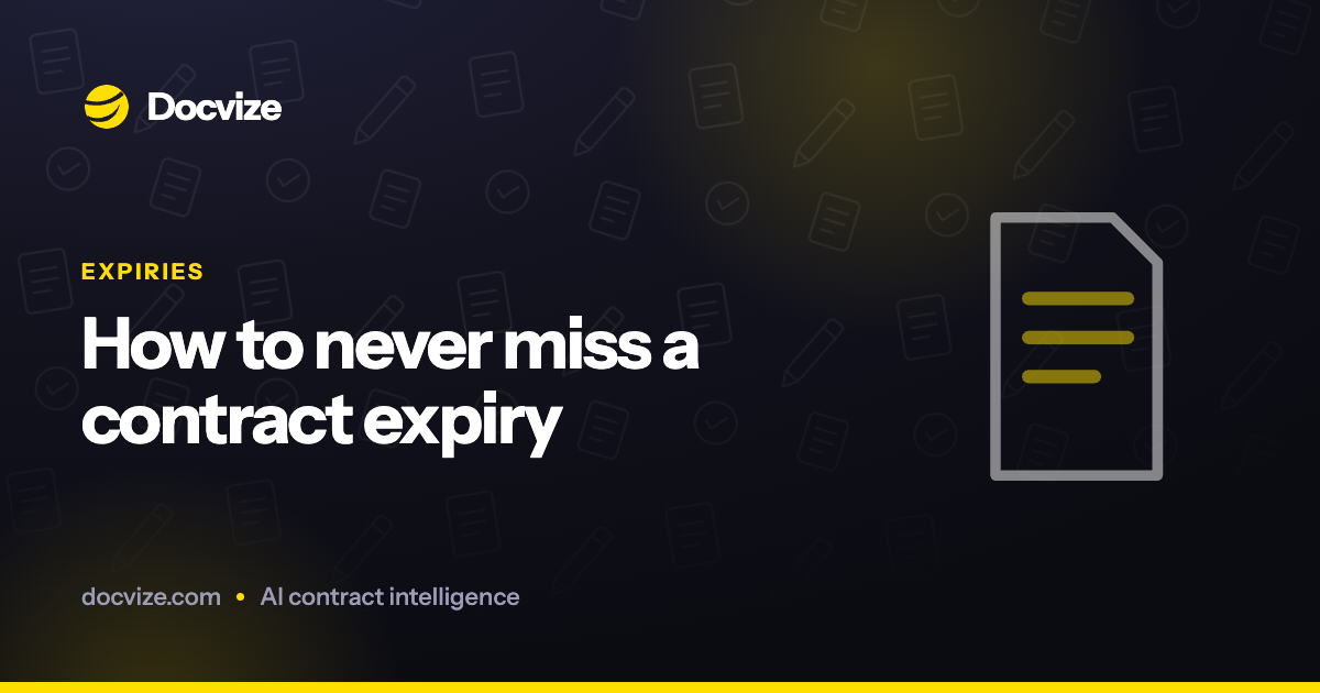 How to never miss a contract expiry