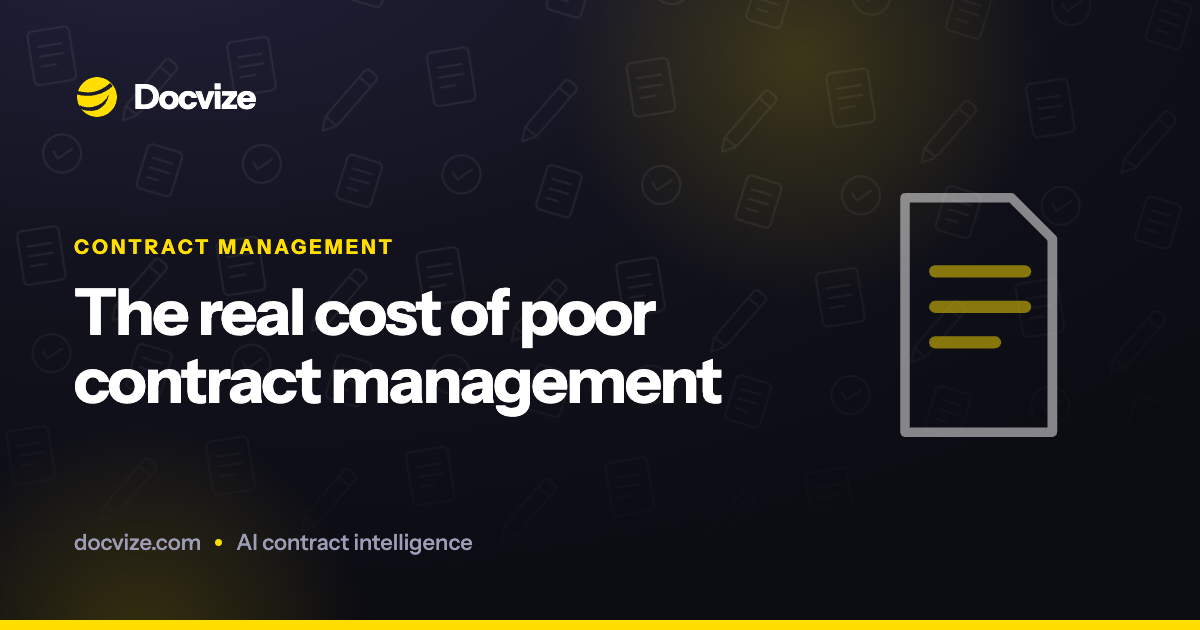 The real cost of poor contract management
